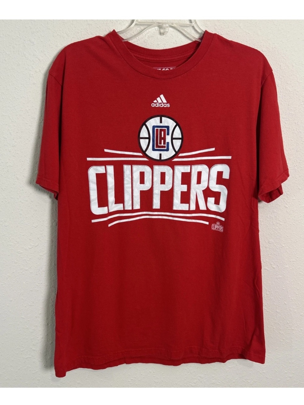 Y2K Adidas LA Clippers Los Angeles Clippers Retro Red T-Shirt NBA Men’s Large